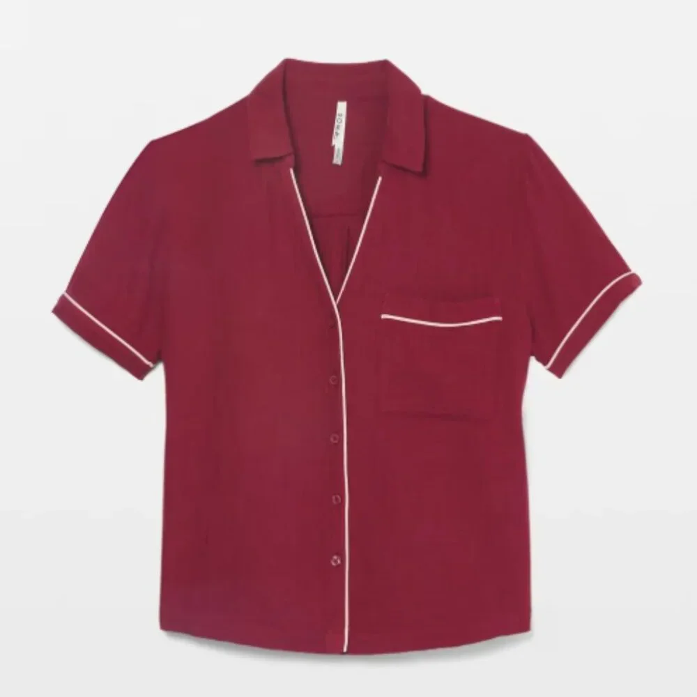 NWT Soma Cotton Gauze Short-Sleeve Pajama Set - Picture 11 of 12